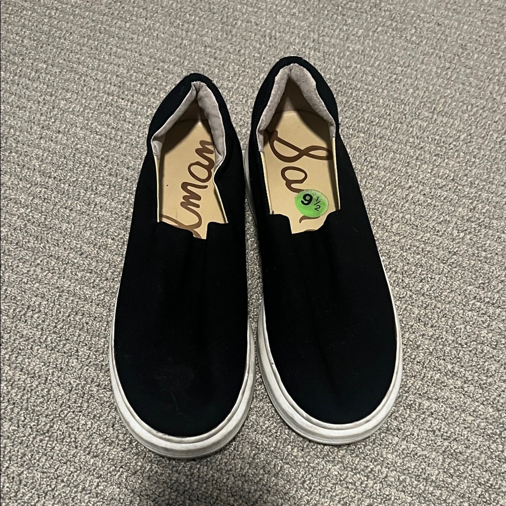 SAM Black and White Men's Slip-On Loafers
